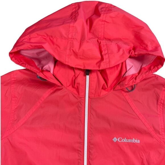 Columbia Women's Waterproof Raincoat, Coral Pink Barbiecore - Size Medium - Picture 5 of 13